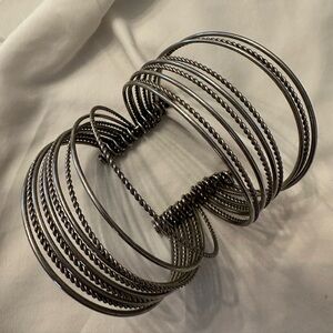 Silver toned cuff bracelet